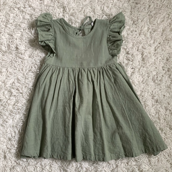 Arctic Fair Isle| Long Sleeve Toddler Flutter Dress